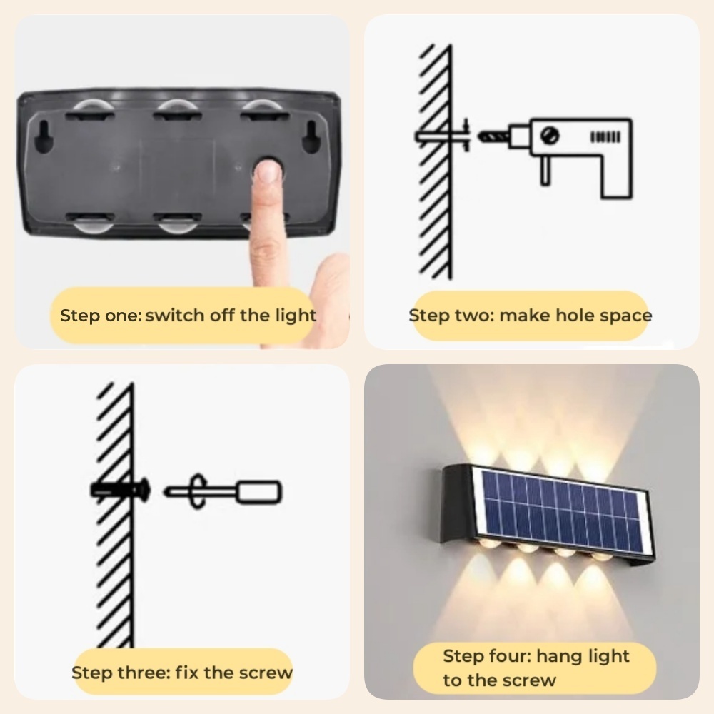 Solar Powered Wall Lamps